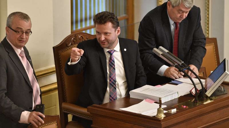 Radek Vondráček (ANO) ve sněmovně.