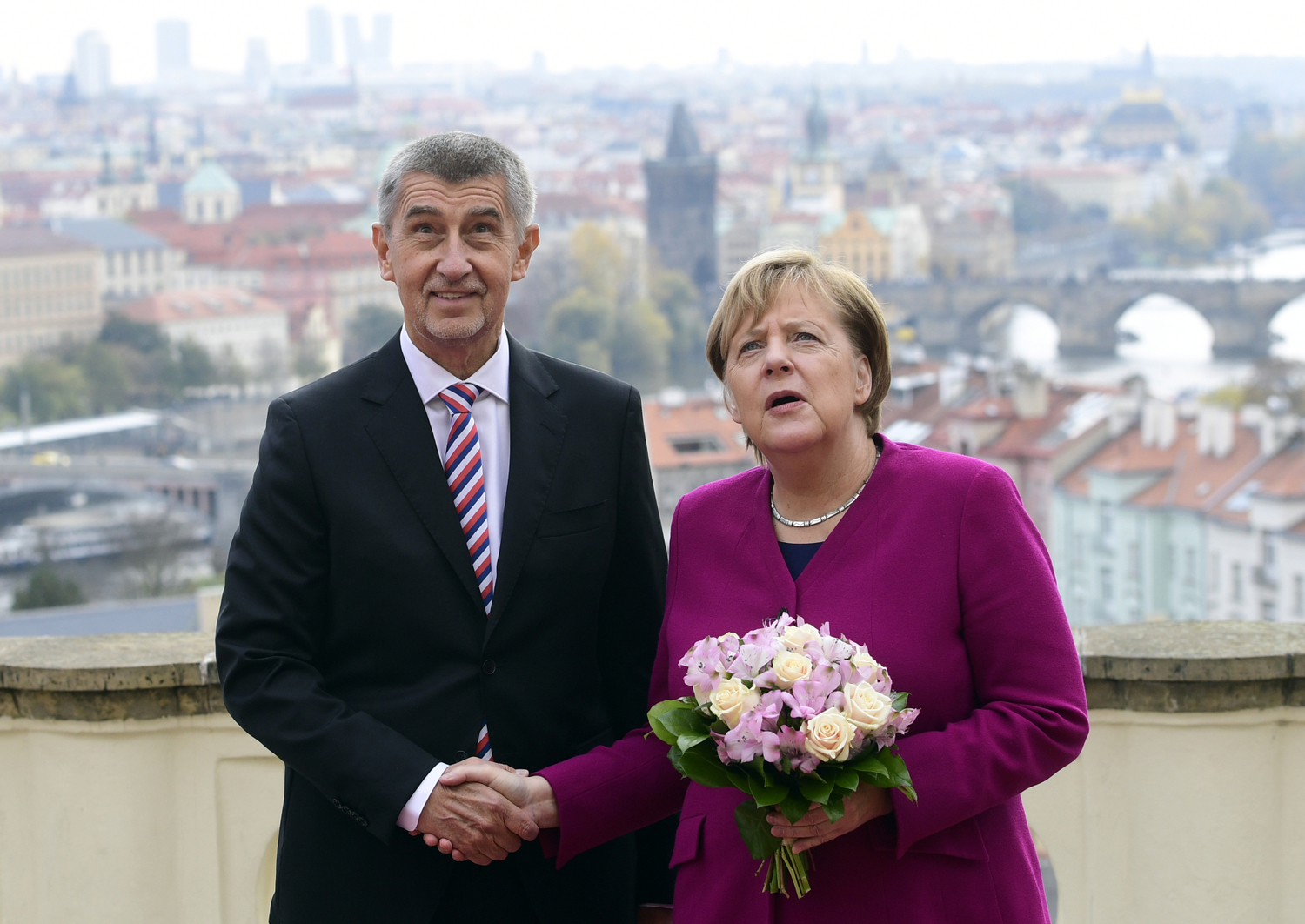 Andrej Babiš a Angela Merkelová.