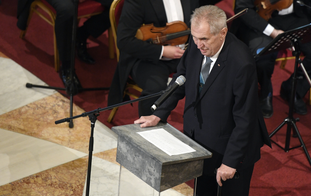 Český prezident Miloš Zeman vystoupil na slavnostním otevření historické budovy Národního muzea v Praze.