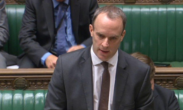 Ministr pro brexit Dominic Raab.