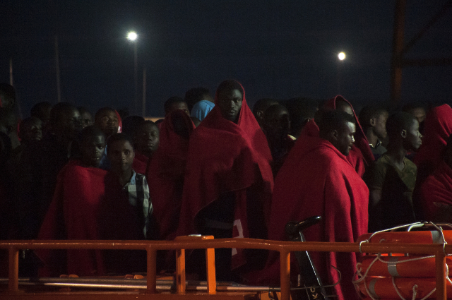 Migranti ve Španělsku.