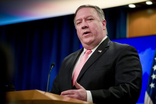Ministr zahraničí Mike Pompeo. Ministr zahraničí Mike Pompeo.