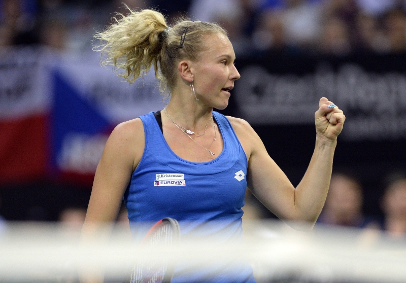 Kateřina Siniaková přinesla do šatny druhý bod. Češky jsou blízko vítězství. 