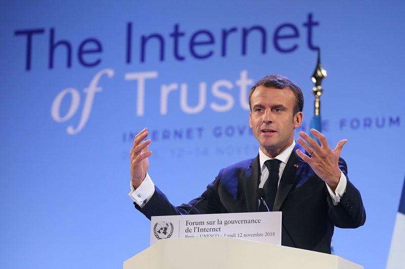 Francouzský prezident Emmanuel Macron nastínil svou představu o bezpečnosti internetu.