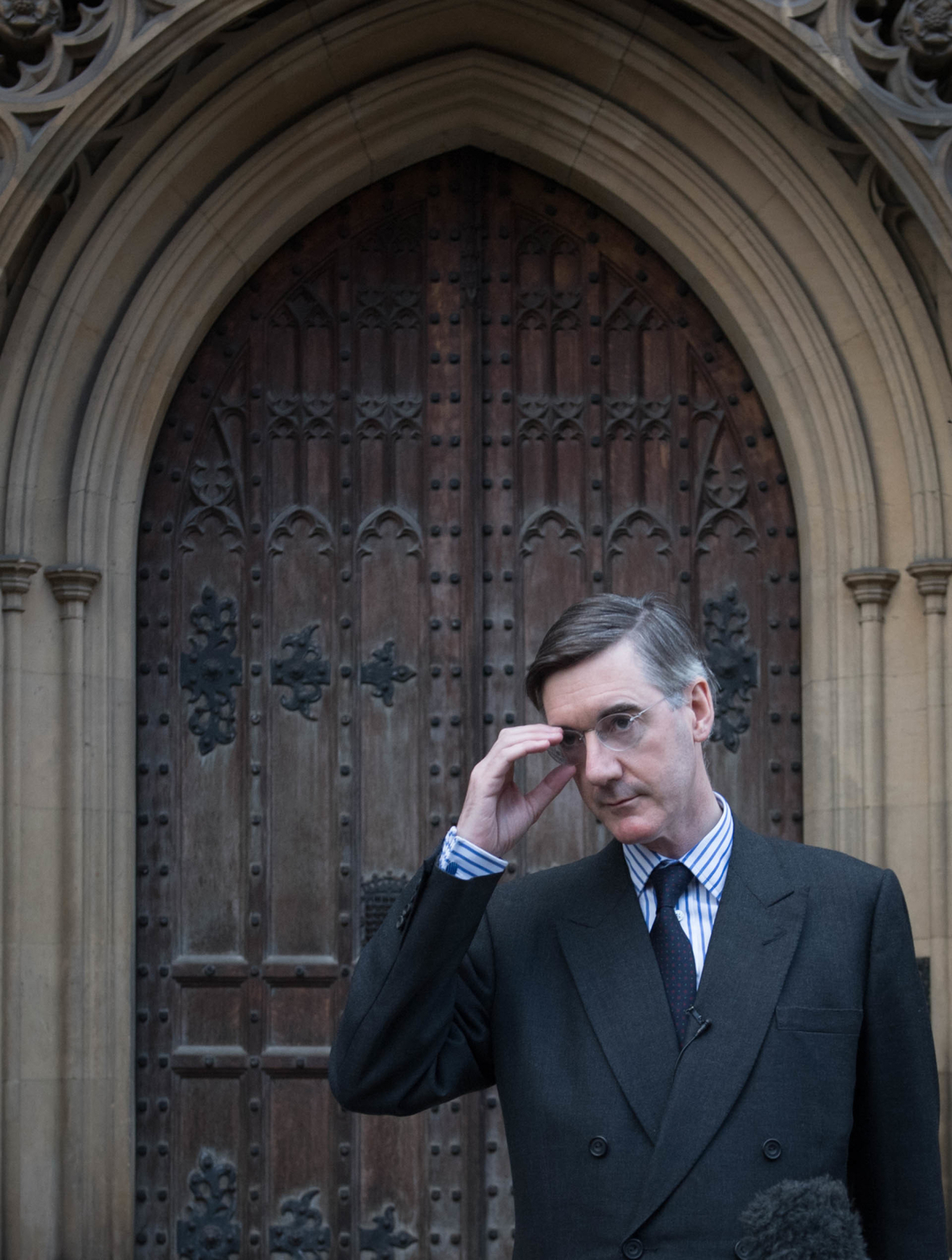 Zastánce tvrdého brexitu Jacob Rees-Mogg. Zastánce tvrdého brexitu Jacob Rees-Mogg.