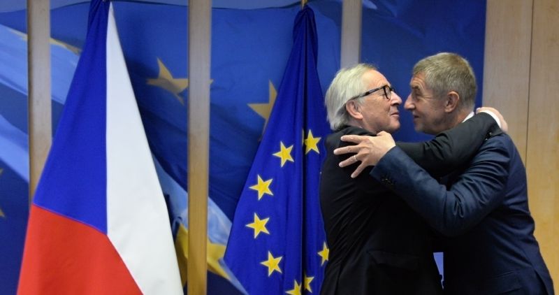 Andrej Babiš s předsedou Evropské komise Jeanem-Claudem Junckerem.