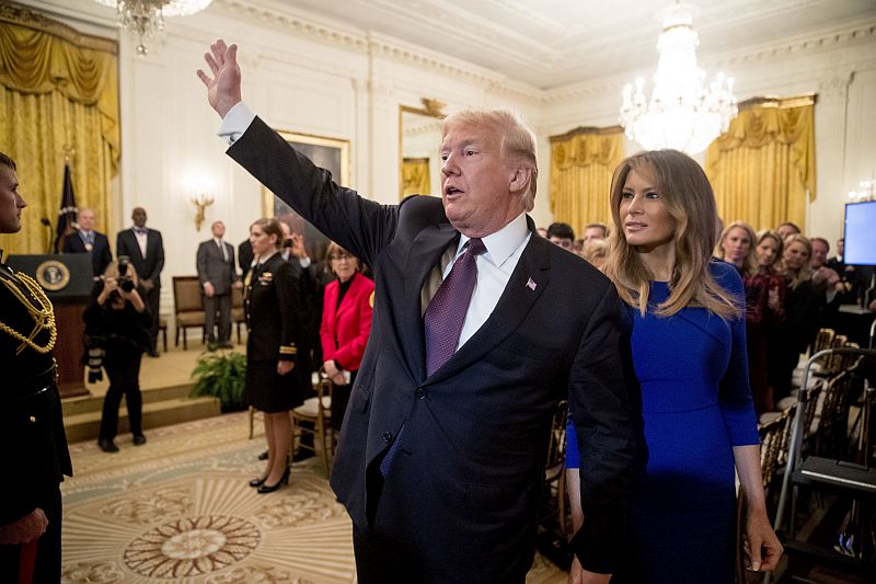 Americký prezident Donald Trump s manželkou Melanií.