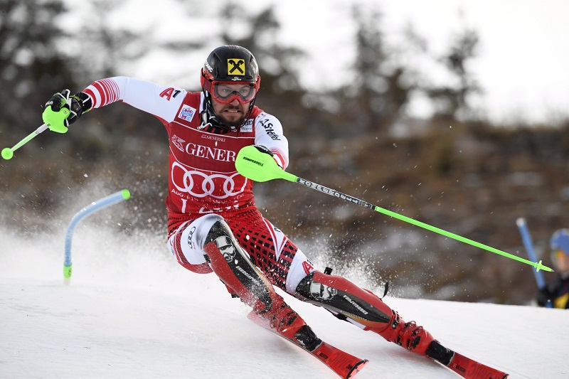 Úřadující mistr světa Marcel Hirscher.
