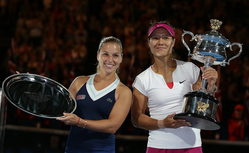 Tenistky Dominika Cibulková a Li Na (ilustrační foto).