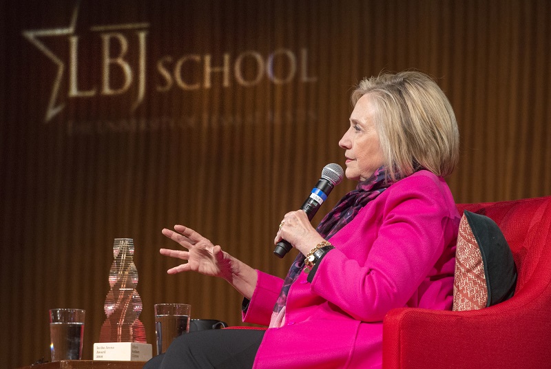 Americká demokratická politička Hillary Clintonová.