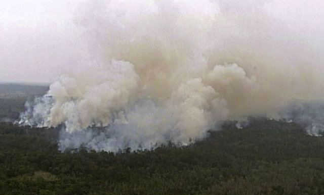 Po celém státě Queensland hoří na 40 různých požárů. Po celém státě Queensland hoří na 40 různých požárů.
