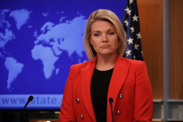 Mluvčí amerického ministerstva zahraničí Heather Nauertová.