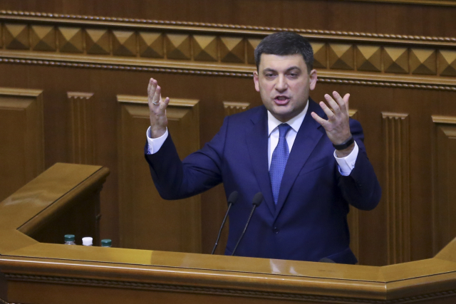 Ukrajinský premiér Volodymyr Hrojsman. Ukrajinský premiér Volodymyr Hrojsman.