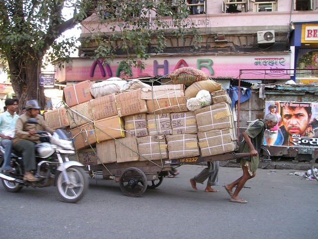Snímek z města Bombaj.
