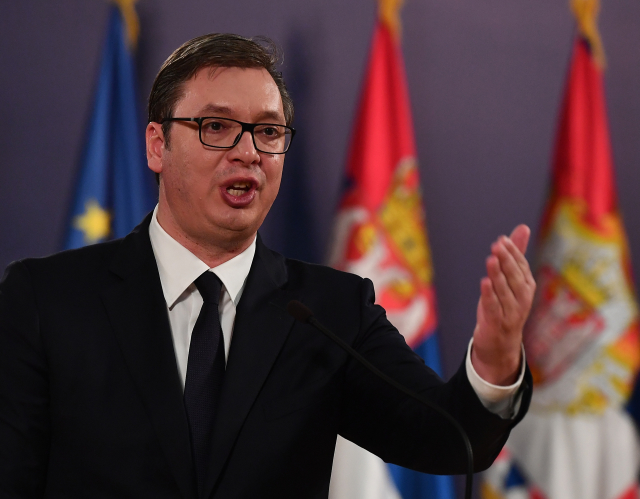 Srbský prezident Aleksandar Vučić.
