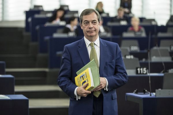 Britský politik Nigel Farage.