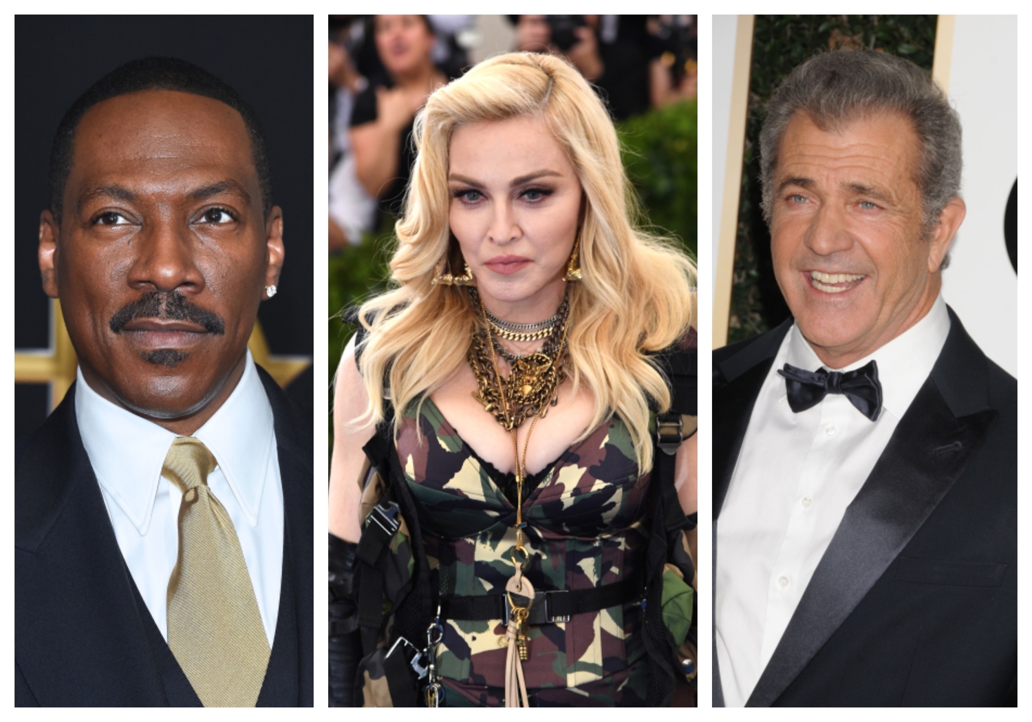 Eddie Murphy, Madonna a Mel Gibson.