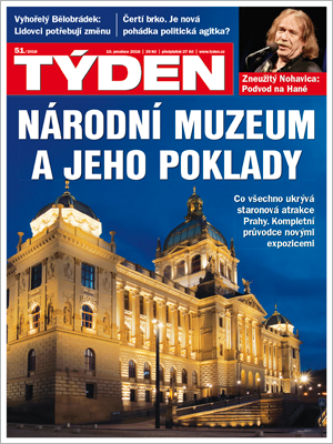 Obálka aktuálního čísla časopisu TÝDEN.