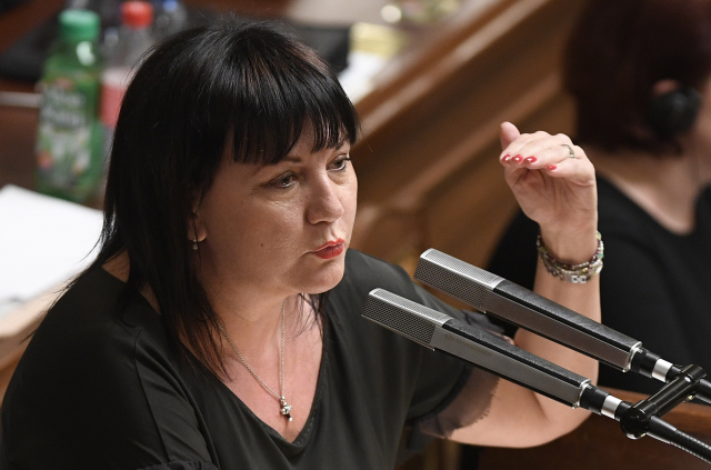 Ministryně financí Alena Schillerová (za ANO).