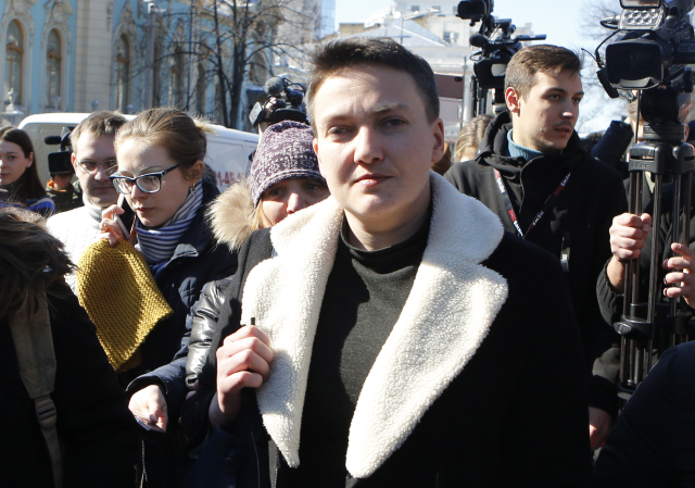 Ukrajinská poslankyně Nadija Savčenková.