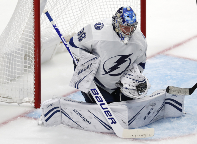 Andrej Vasilevskij v dresu Tampy Bay Lightning.