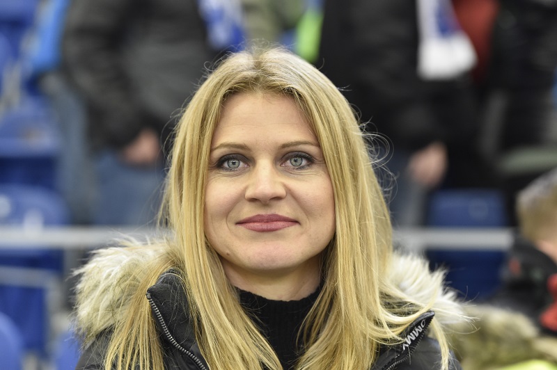 Tenistka Lucie Šafářová na zápase hokejové Komety Brno.
