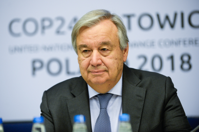 Generální tajemník OSN António Guterres.