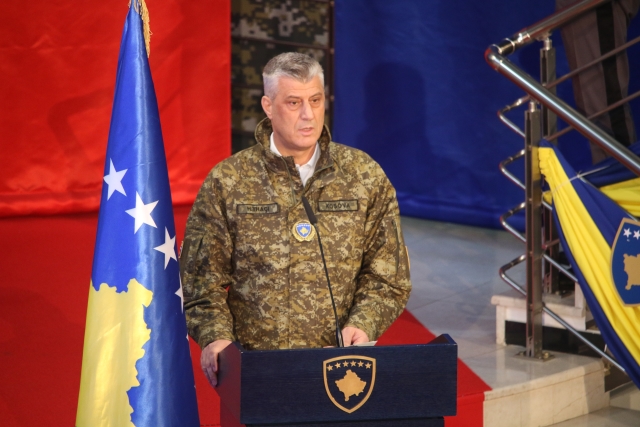 Kosovský prezident Hashim Thaçi. Kosovský prezident Hashim Thaçi.