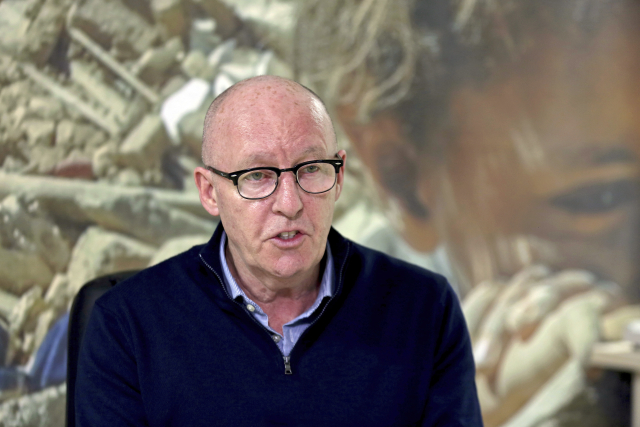 Koordinátor humanitární pomoci pro Palestince na okupovaných územích Jamie McGoldrick. Koordinátor humanitární pomoci pro Palestince na okupovaných územích Jamie McGoldrick.