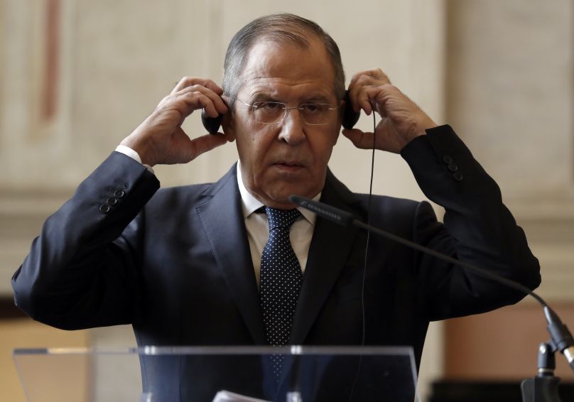 Ruský šéfdiplomat Sergej Lavrov. Ruský šéfdiplomat Sergej Lavrov.