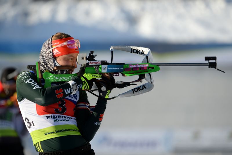 Německá biatlonistka Laura Dahlmeierová bude letos závodit poprvé. 