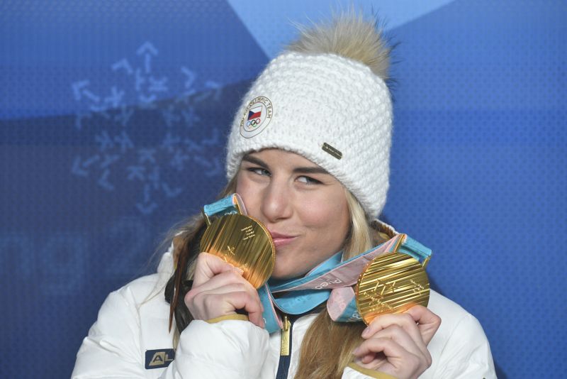 Dvojnásobná olympijská vítězka Ester Ledecká.
