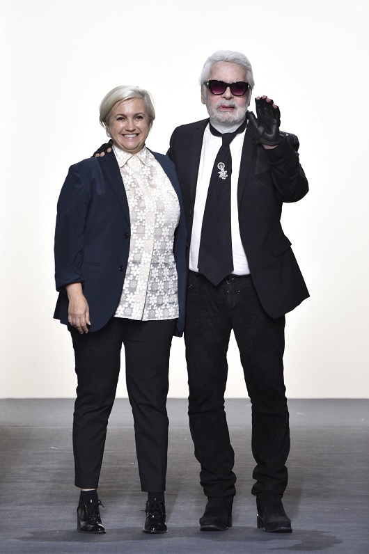 Silvia Venturini Fendi a Karl Lagerfeld.