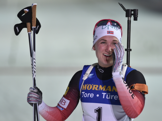 Marte Röiselandová ve finiši.