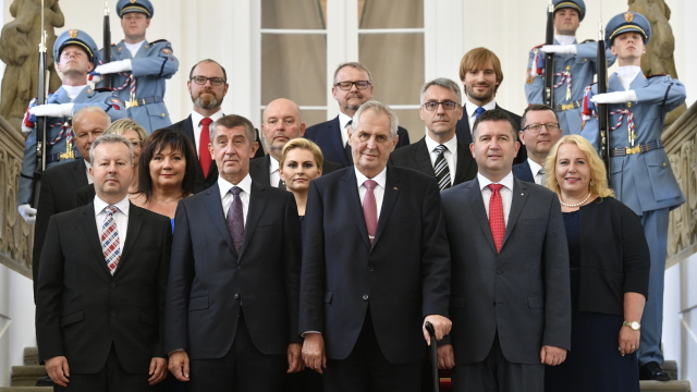 Jmenování Babišovy vlády.
