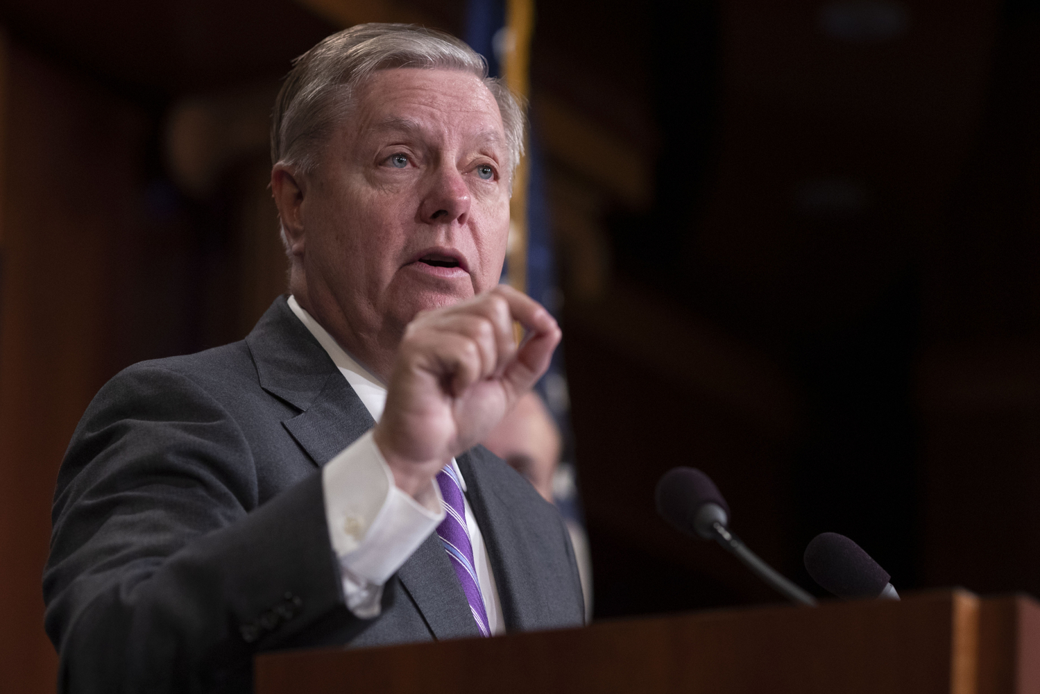 Republikánský senátor Lindsey Graham.