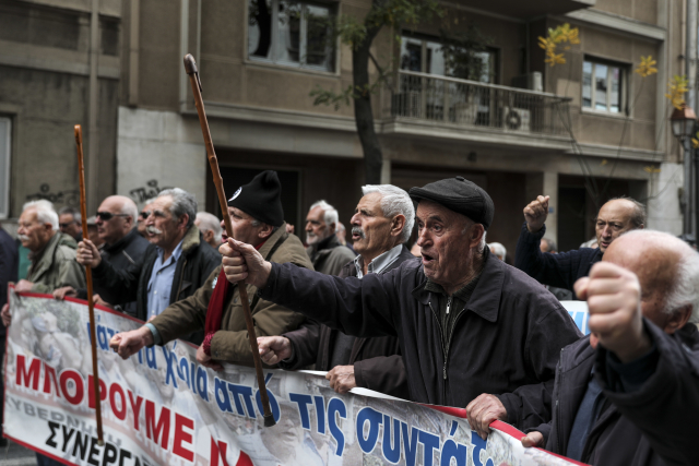 Demonstrace v Aténách.