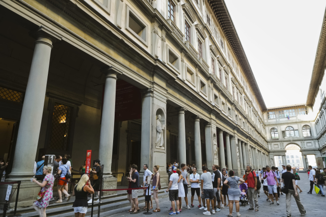 Florentská galerie Uffizi.