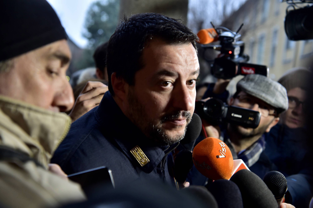 Šéf protiimigrační Ligy, vicepremiér a ministr vnitra Matteo Salvini.