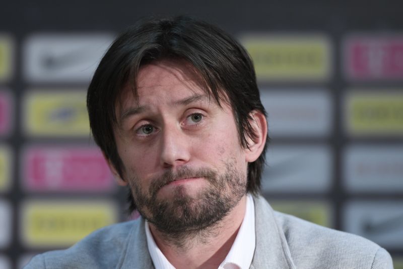Tomáš Rosický na tiskové konferenci Sparty.