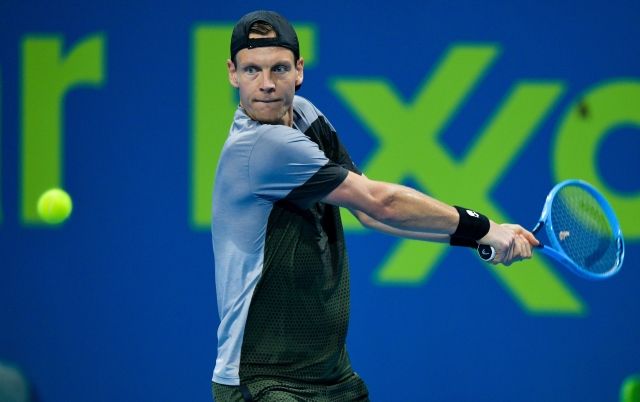 Český tenista Tomáš Berdych na turnaji v Dauhá.