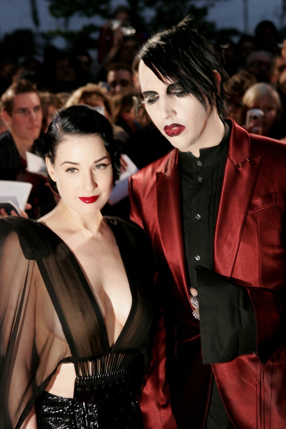 Hudebník Marilyn Manson s Ditou von Teesovou.