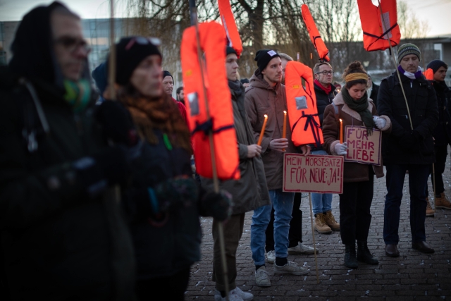 Demonstrace za pomoc lodi německé nevládní organizace Sea Watch 3, Německo.