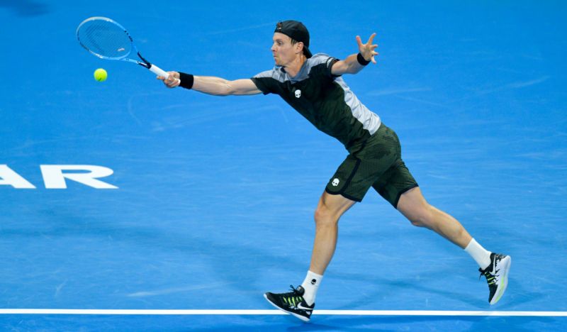 Tenista Tomáš Berdych na turnaji v Dauhá.