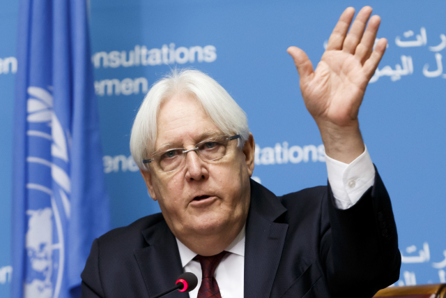 Vyjednavač OSN pro Jemen Martin Griffiths.