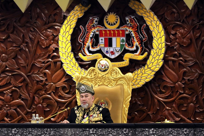 Sultánova abdikace vešla v okamžitou platnost. Na snímku malajsijský sultán Muhammad V.