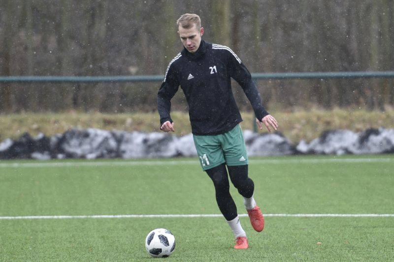 Lukáš Pokorný na startu zimní přípravy Bohemians 1905.