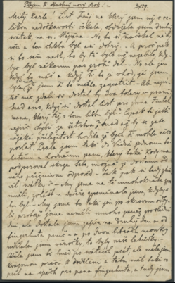 Dopis Boženy Němcové Karlu Němcovi z 13. 11. 1856.