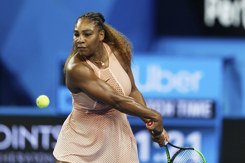 Americká tenistka Serena Williamsová na Hopmanově poháru.