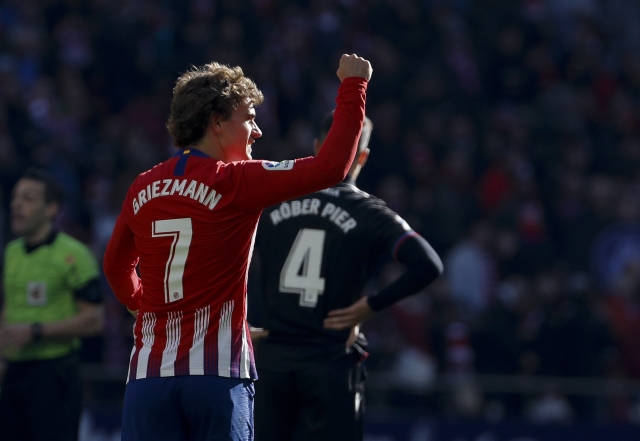 Radost Griezmanna z Atlética po gólu.